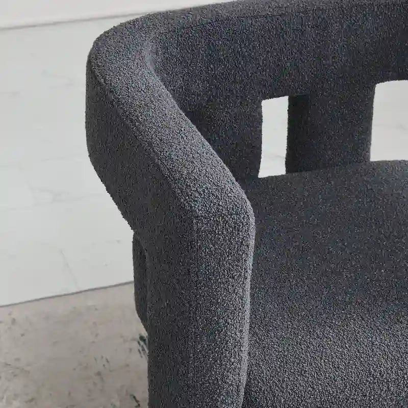 Gepolsterter Bouclé-Sessel, 24 breit (2er-Set)