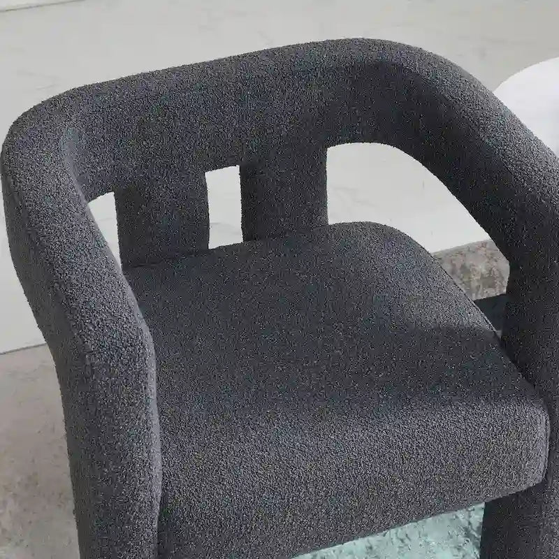 Gepolsterter Bouclé-Sessel, 24 breit (2er-Set)