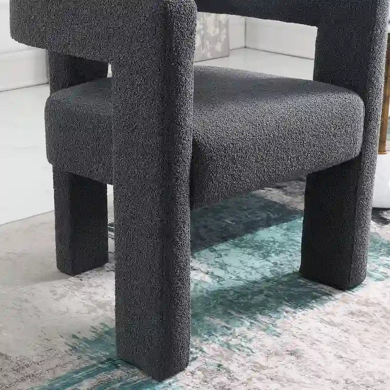 Gepolsterter Bouclé-Sessel, 24 breit (2er-Set)