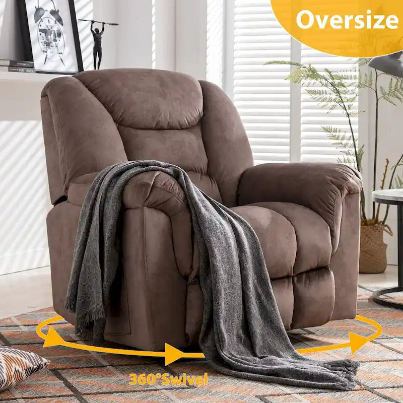 Übergroßer manueller Schaukel- und Relaxsessel, 360° drehbar, für das Wohnzimmer