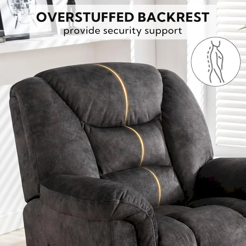 Übergroßer manueller Schaukel- und Relaxsessel, 360° drehbar, für das Wohnzimmer