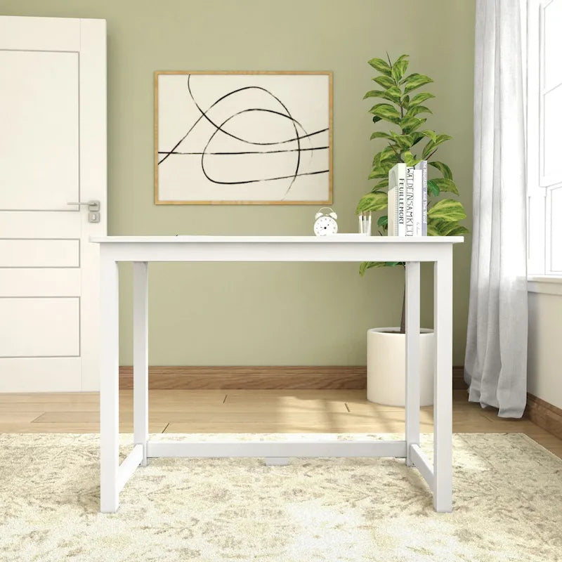 Escritorio moderno sencillo, mesa compacta fácil de montar, ideal para dormitorios y espacios de trabajo en apartamentos