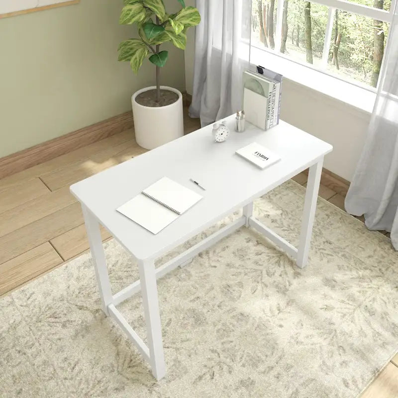 Escritorio moderno sencillo, mesa compacta fácil de montar, ideal para dormitorios y espacios de trabajo en apartamentos