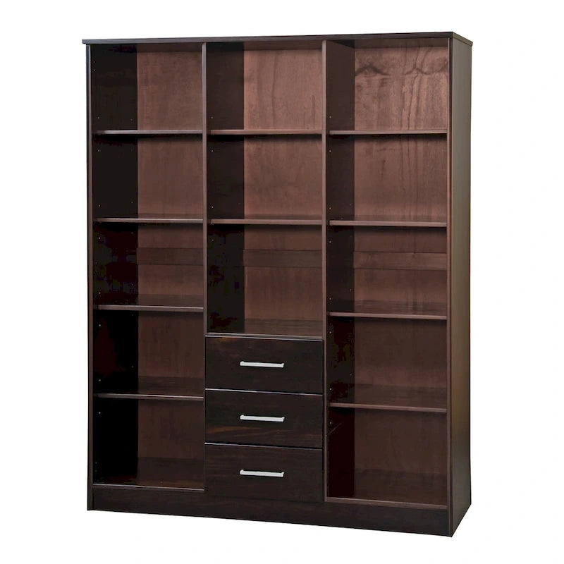 Armario ropero de 3 puertas 100 % de madera maciza, con puertas de madera maciza o espejadas