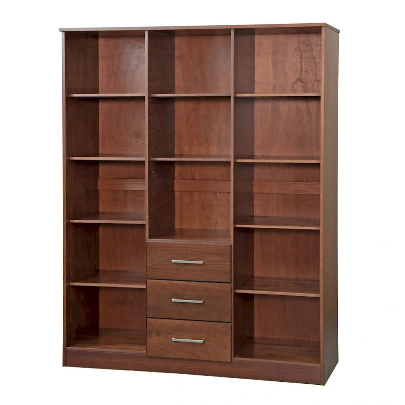Armario ropero de 3 puertas 100 % de madera maciza, con puertas de madera maciza o espejadas