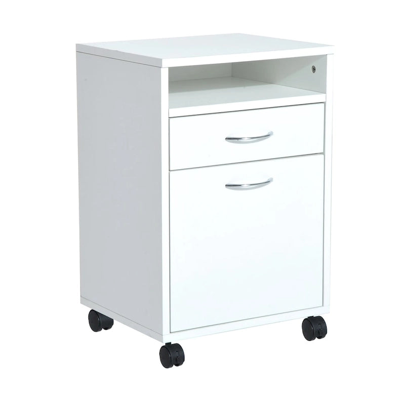 HOMCOM 24 Mobile Printer Cart with 2 Drawers, White