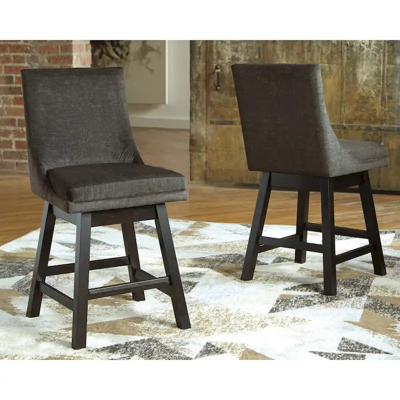 Taburete giratorio tapizado moderno, asiento redondo acolchado con base estable, fácil de montar, ideal para decorar el hogar