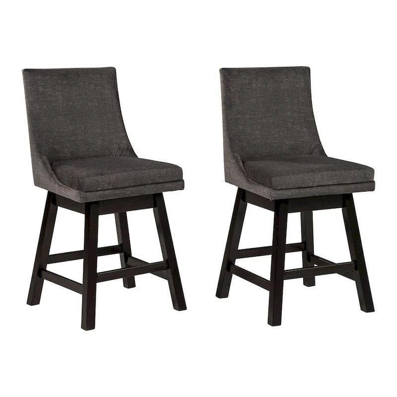 Taburete giratorio tapizado moderno, asiento redondo acolchado con base estable, fácil de montar, ideal para decorar el hogar