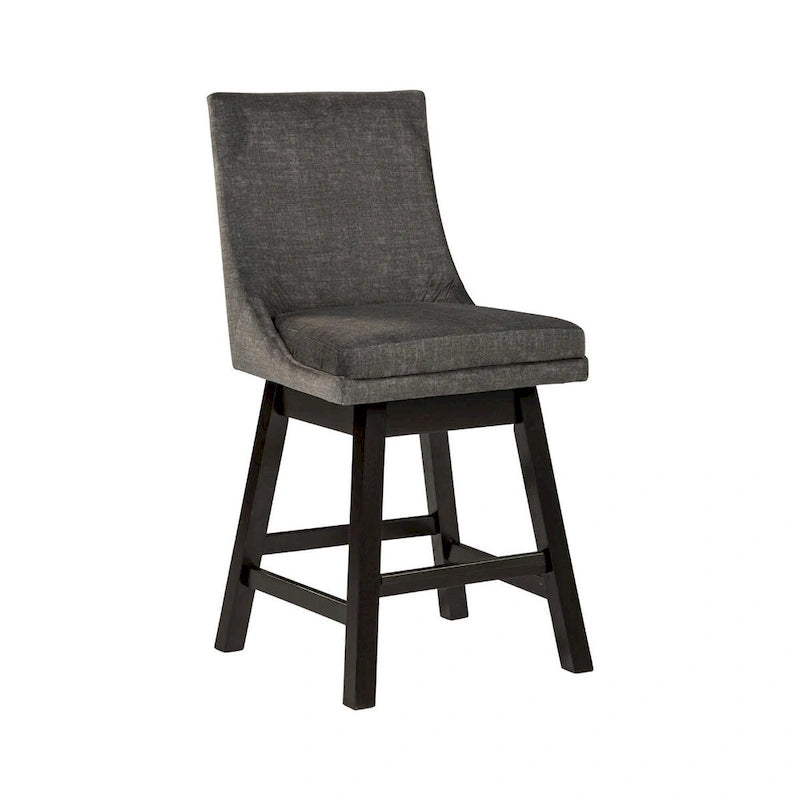 Taburete giratorio tapizado moderno, asiento redondo acolchado con base estable, fácil de montar, ideal para decorar el hogar