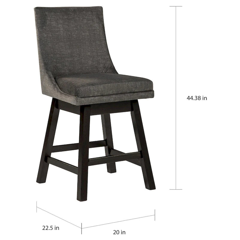 Taburete giratorio tapizado moderno, asiento redondo acolchado con base estable, fácil de montar, ideal para decorar el hogar