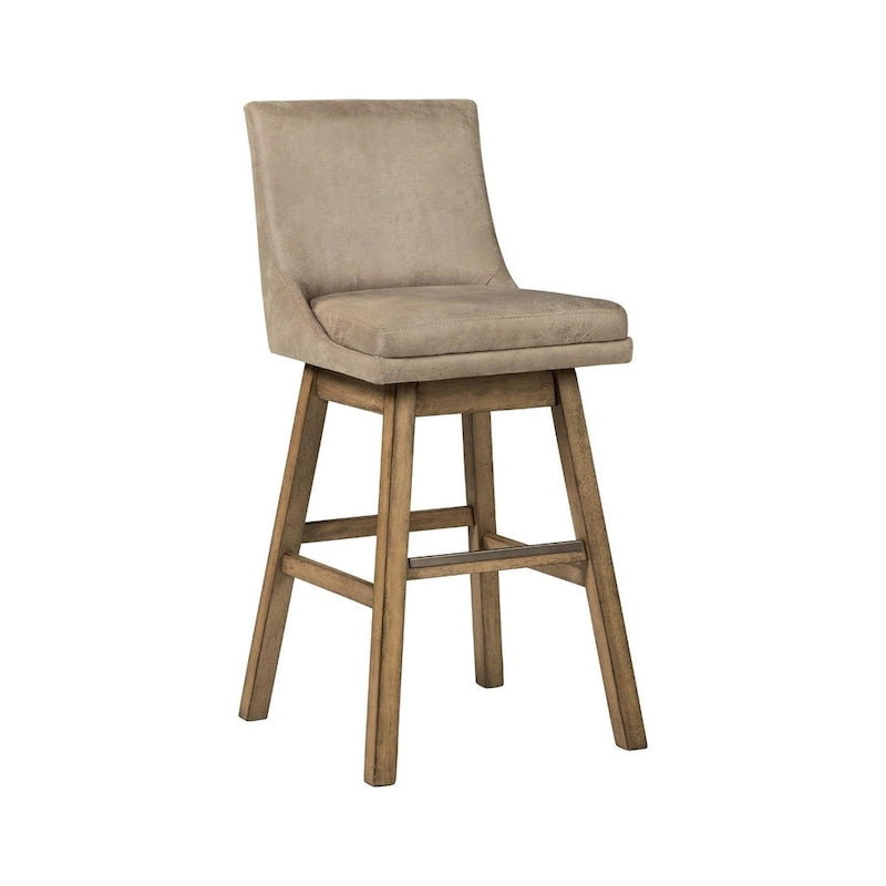 Taburete giratorio tapizado moderno, asiento redondo acolchado con base estable, fácil de montar, ideal para decorar el hogar