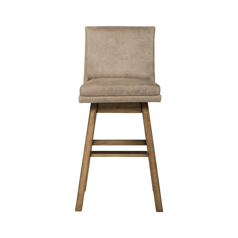 Taburete giratorio tapizado moderno, asiento redondo acolchado con base estable, fácil de montar, ideal para decorar el hogar