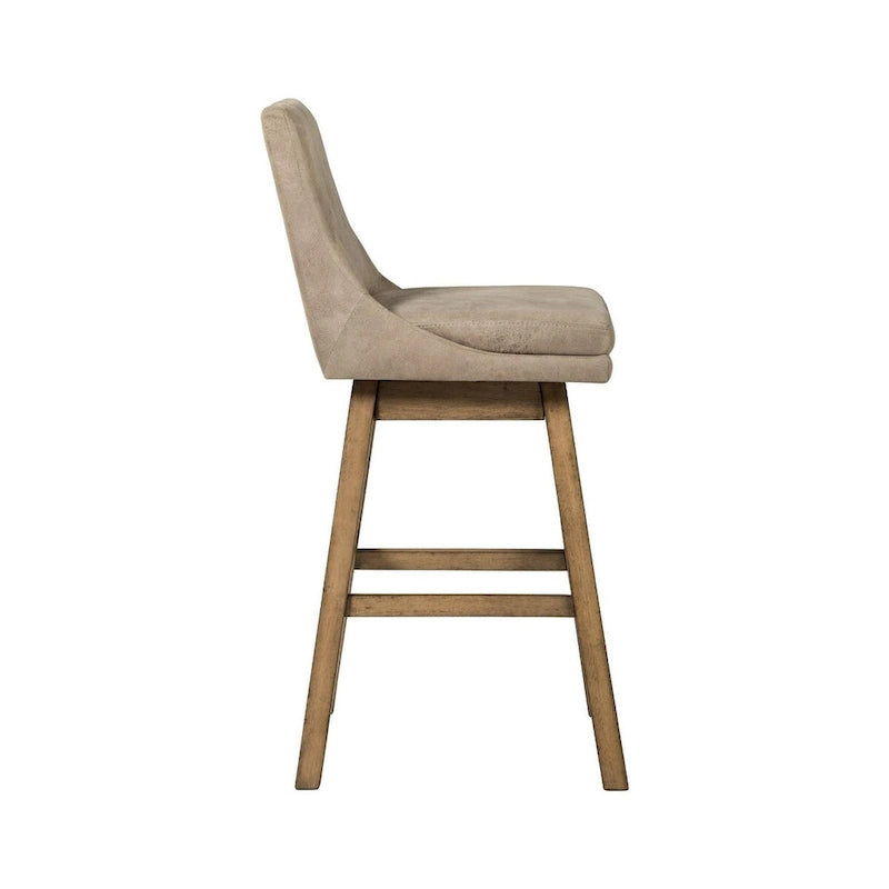 Taburete giratorio tapizado moderno, asiento redondo acolchado con base estable, fácil de montar, ideal para decorar el hogar