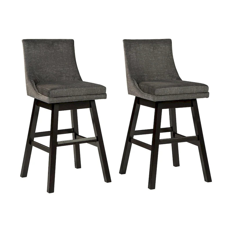 Taburete giratorio tapizado moderno, asiento redondo acolchado con base estable, fácil de montar, ideal para decorar el hogar