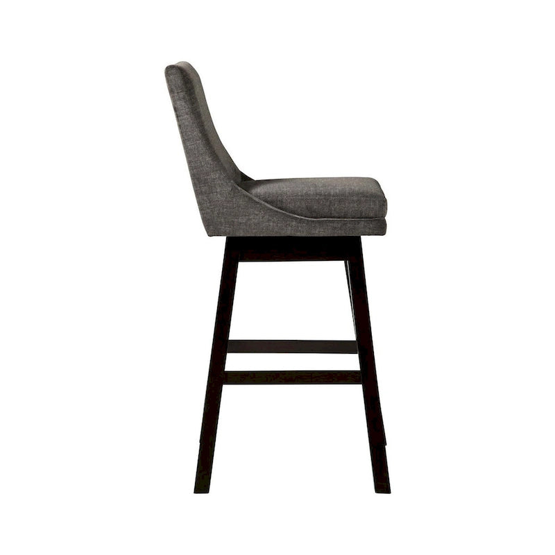 Taburete giratorio tapizado moderno, asiento redondo acolchado con base estable, fácil de montar, ideal para decorar el hogar