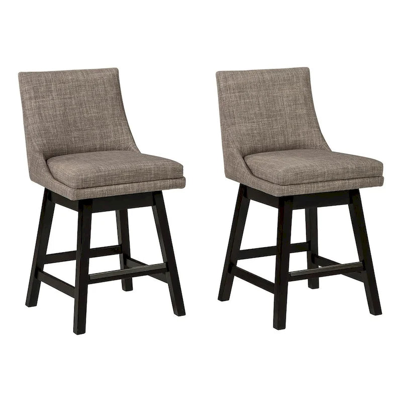 Taburete giratorio tapizado moderno, asiento redondo acolchado con base estable, fácil de montar, ideal para decorar el hogar