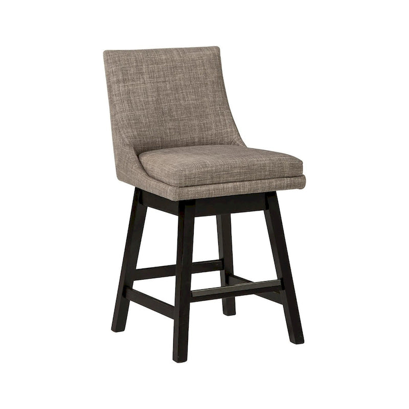 Taburete giratorio tapizado moderno, asiento redondo acolchado con base estable, fácil de montar, ideal para decorar el hogar