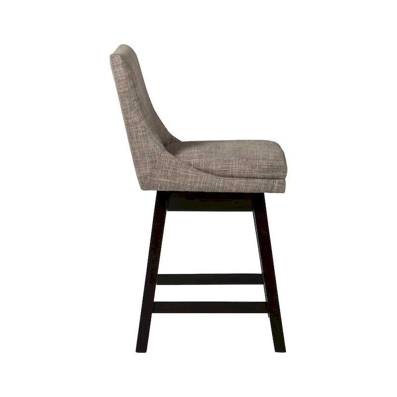 Taburete giratorio tapizado moderno, asiento redondo acolchado con base estable, fácil de montar, ideal para decorar el hogar