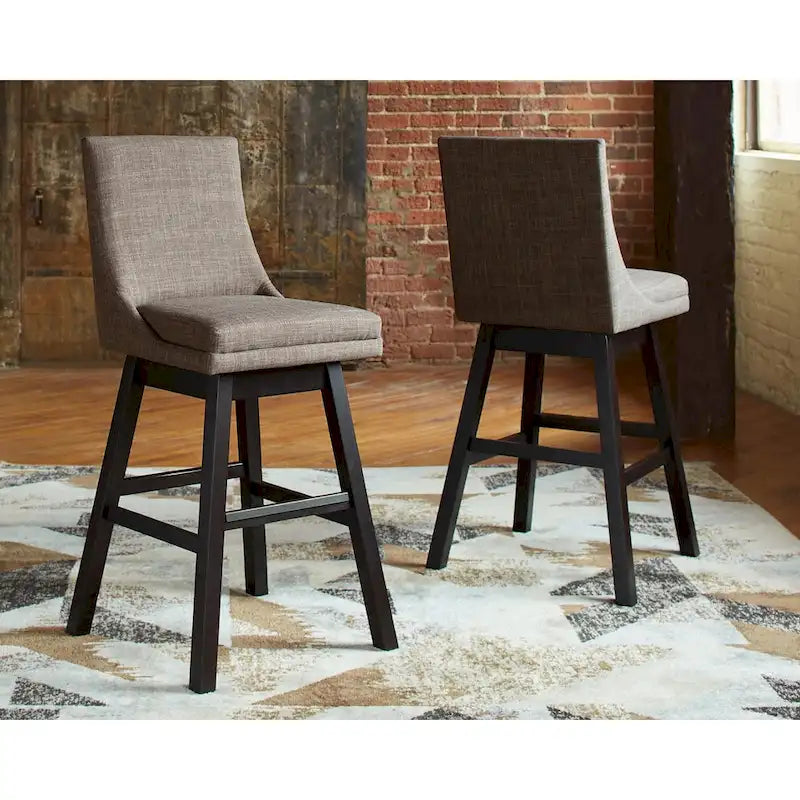 Taburete giratorio tapizado moderno, asiento redondo acolchado con base estable, fácil de montar, ideal para decorar el hogar