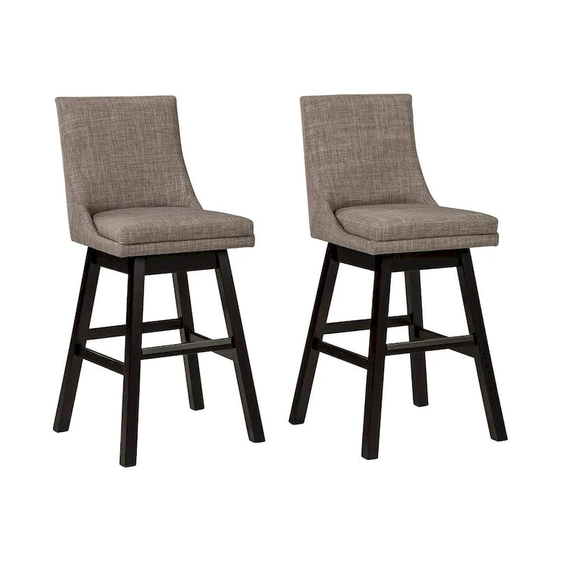 Taburete giratorio tapizado moderno, asiento redondo acolchado con base estable, fácil de montar, ideal para decorar el hogar