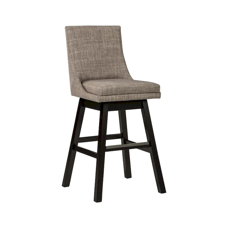 Taburete giratorio tapizado moderno, asiento redondo acolchado con base estable, fácil de montar, ideal para decorar el hogar
