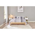 MUSEHOMEINC 12 Inch Wood Bed Frame Elegant Style Eliminates,Natural Finish