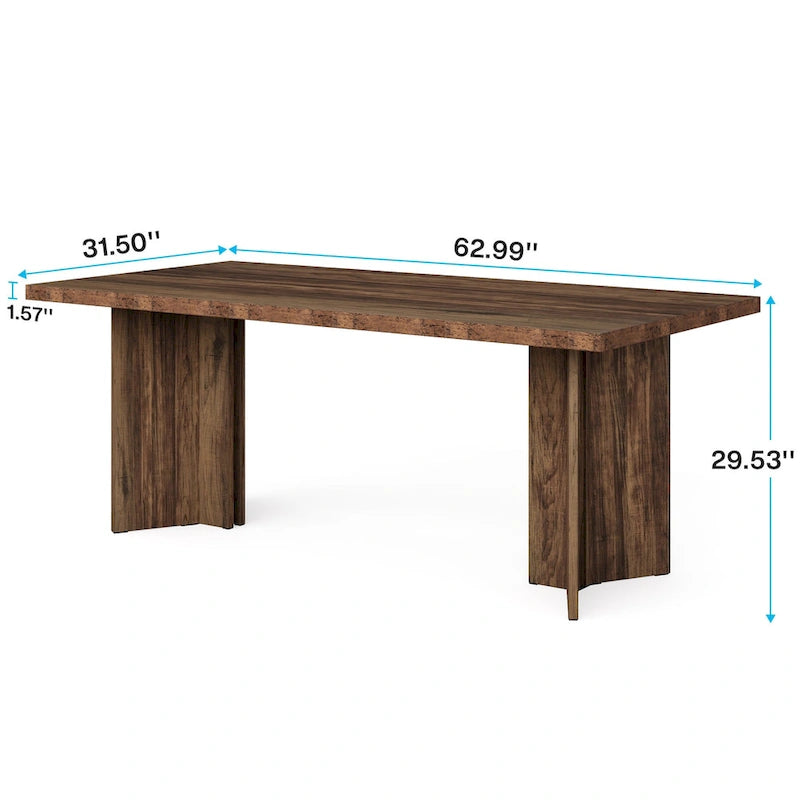 Table de cuisine et de repas de 63 pouces de long pour la salle à manger