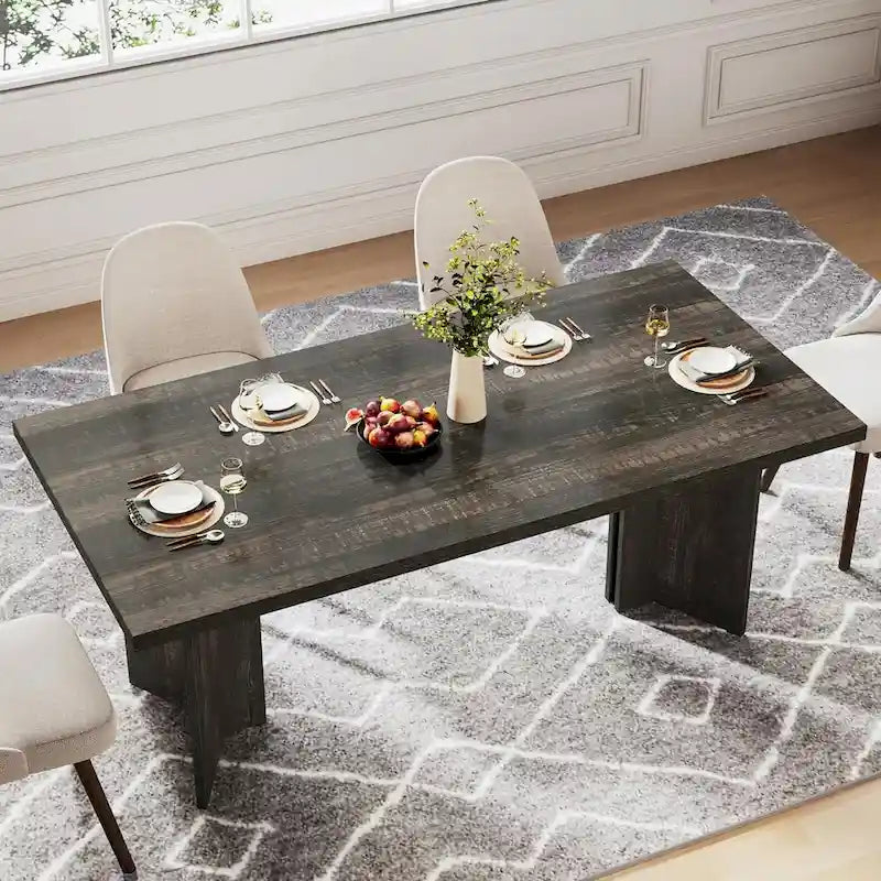 Table de cuisine et de repas de 63 pouces de long pour la salle à manger