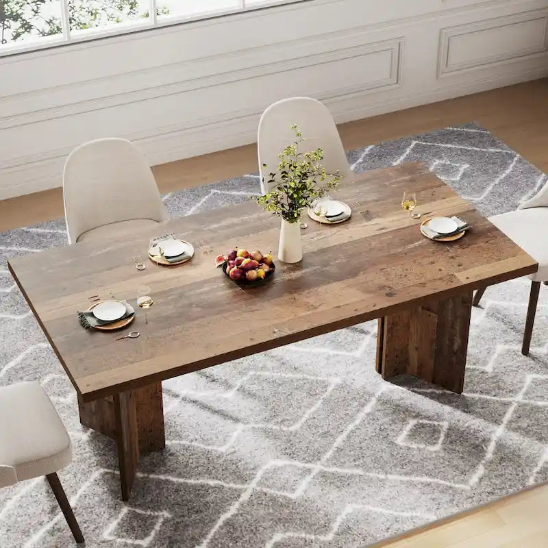 Table de cuisine et de repas de 63 pouces de long pour la salle à manger