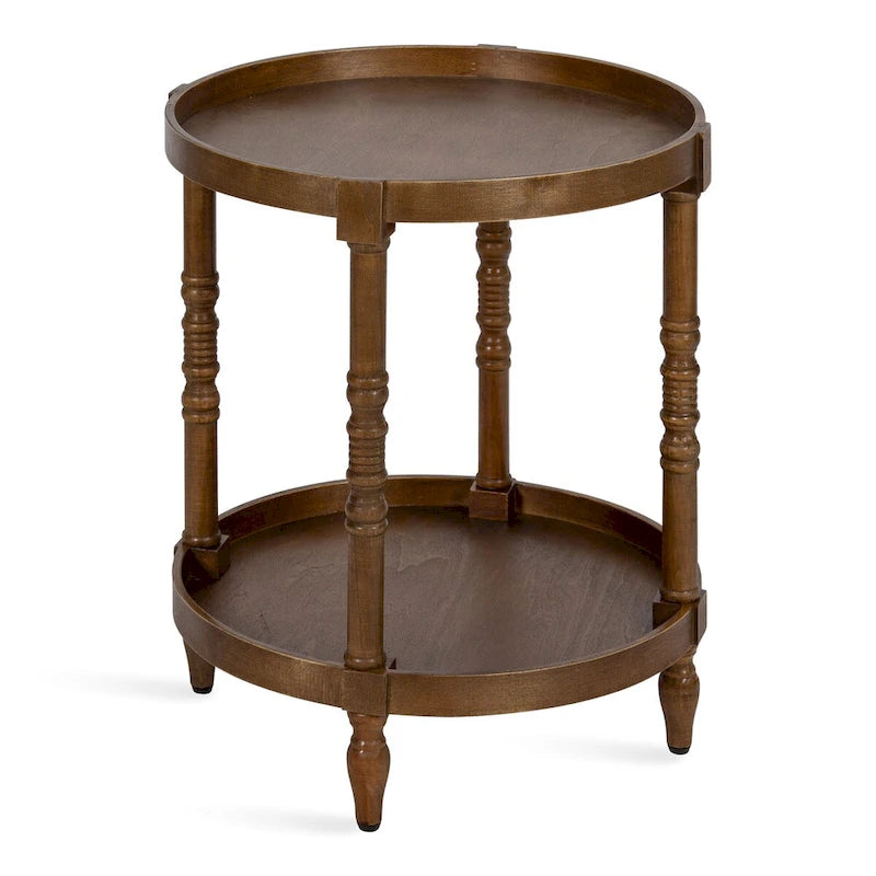 Mesa auxiliar redonda de madera