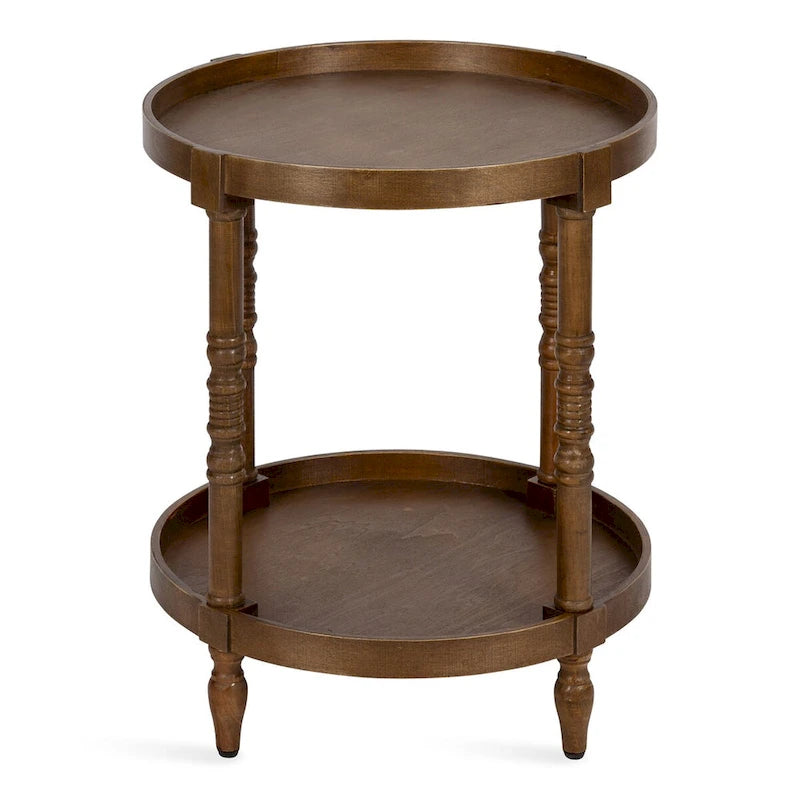 Mesa auxiliar redonda de madera