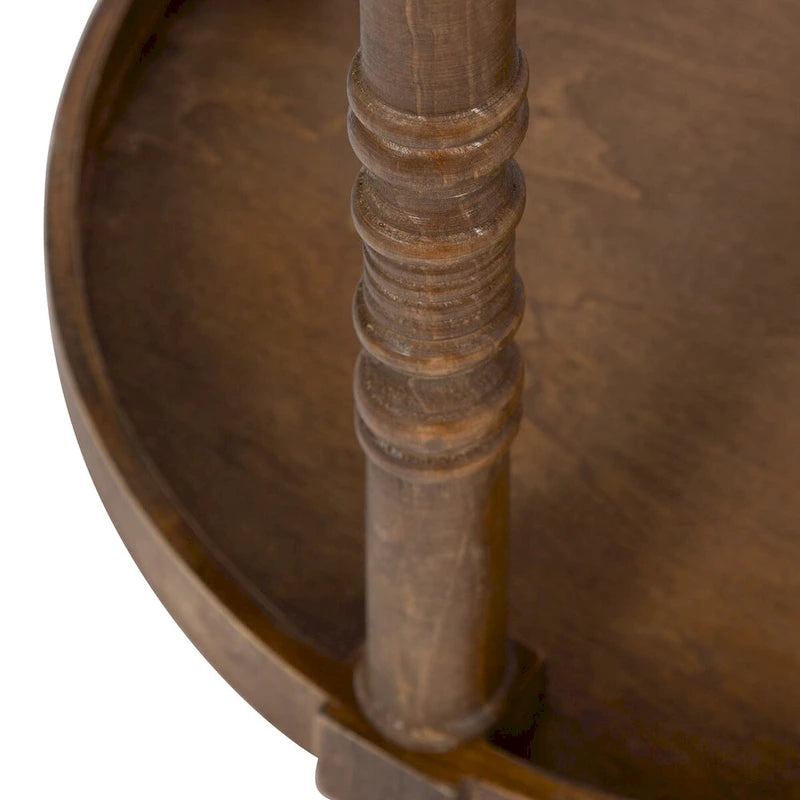 Mesa auxiliar redonda de madera
