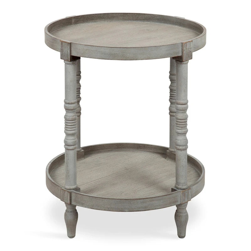 Mesa auxiliar redonda de madera