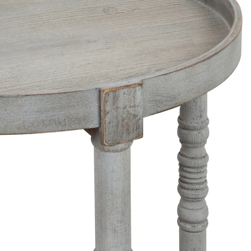 Mesa auxiliar redonda de madera
