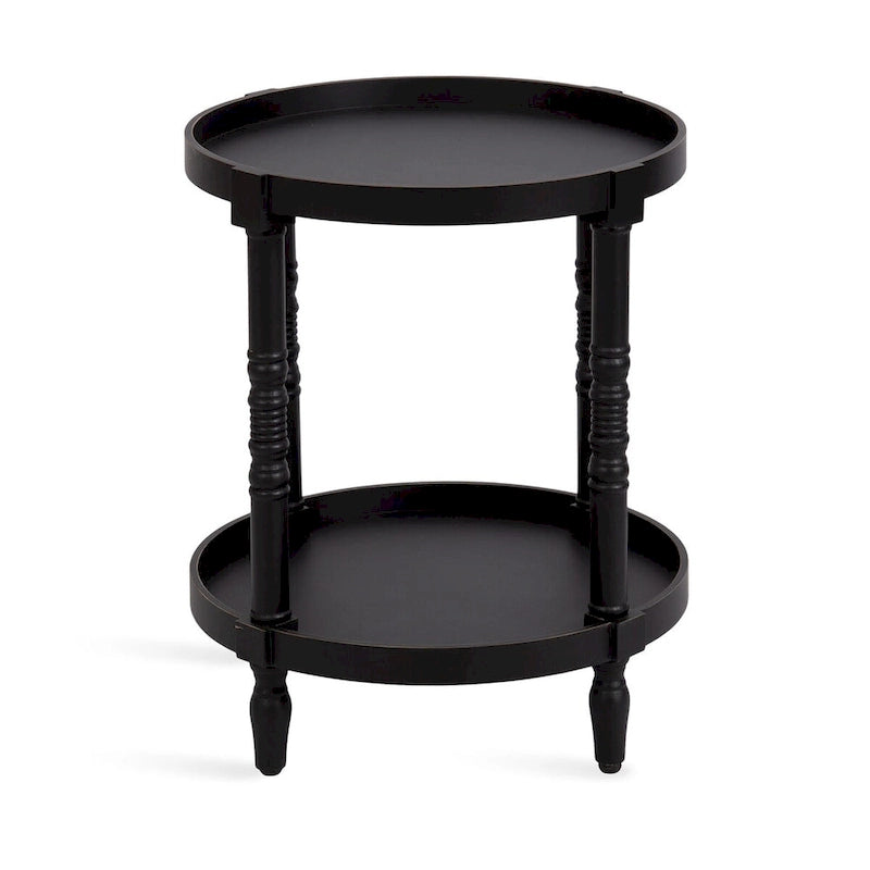 Mesa auxiliar redonda de madera
