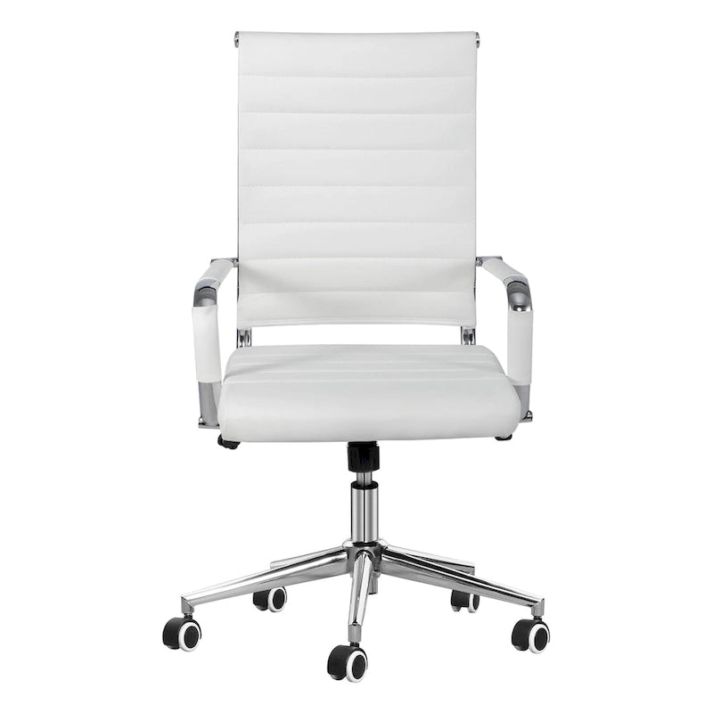 Fauteuil de bureau ergonomique en cuir PU, pivotant et réglable en hauteur
