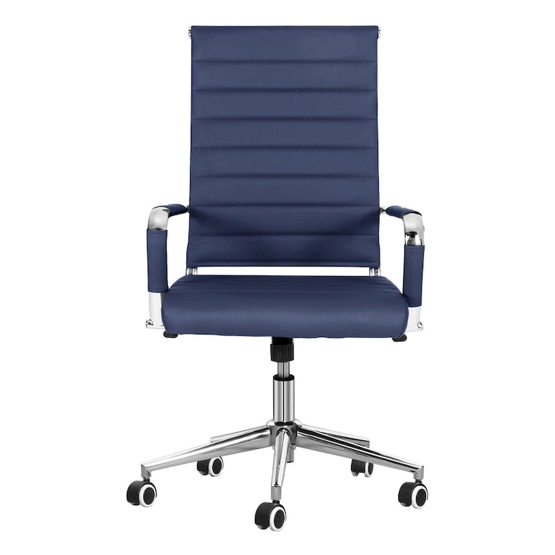 Fauteuil de bureau ergonomique en cuir PU, pivotant et réglable en hauteur