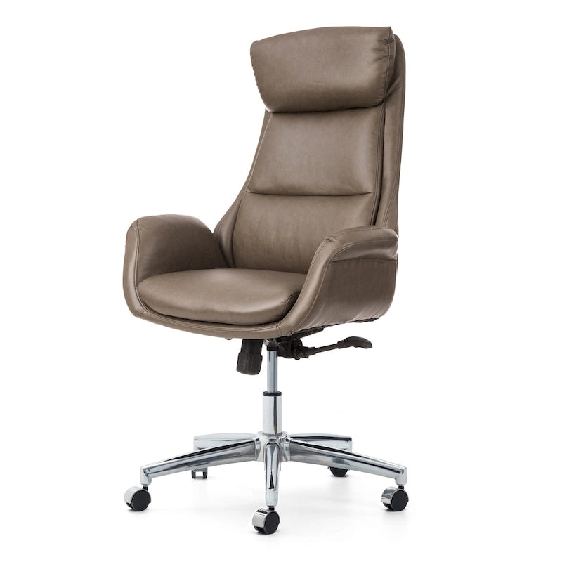 Moderner ergonomischer Chefsessel aus Kunstleder mit hoher Rückenlehne, verstellbar und drehbar