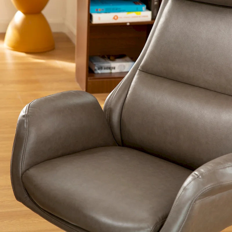 Moderner ergonomischer Chefsessel aus Kunstleder mit hoher Rückenlehne, verstellbar und drehbar