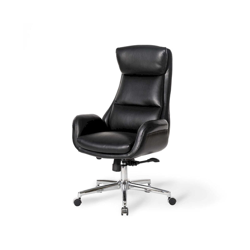 Moderner ergonomischer Chefsessel aus Kunstleder mit hoher Rückenlehne, verstellbar und drehbar