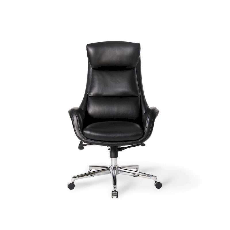 Moderner ergonomischer Chefsessel aus Kunstleder mit hoher Rückenlehne, verstellbar und drehbar