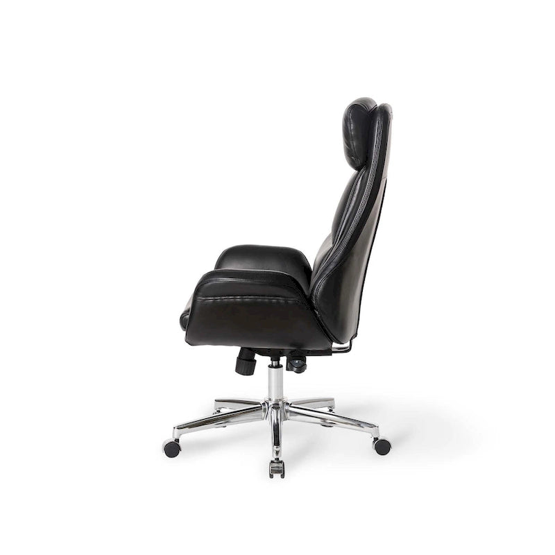 Moderner ergonomischer Chefsessel aus Kunstleder mit hoher Rückenlehne, verstellbar und drehbar
