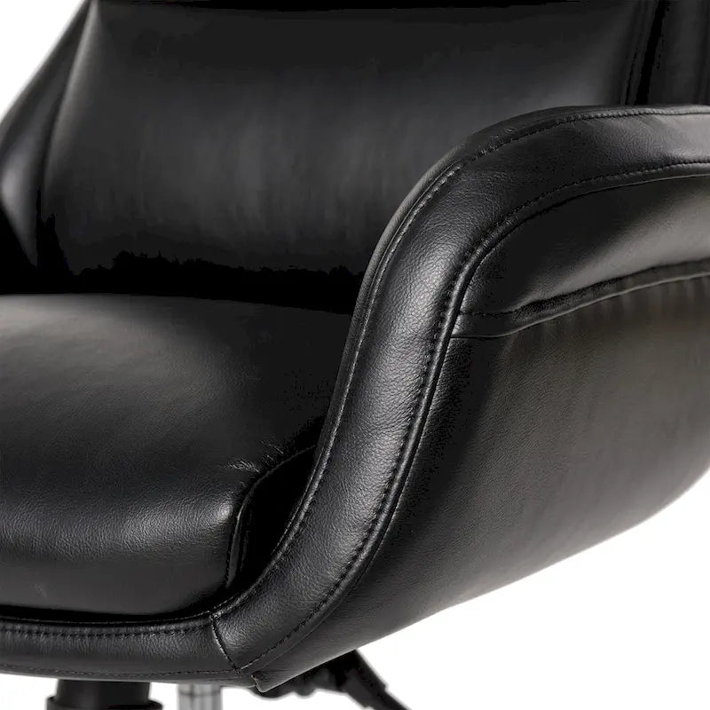 Moderner ergonomischer Chefsessel aus Kunstleder mit hoher Rückenlehne, verstellbar und drehbar