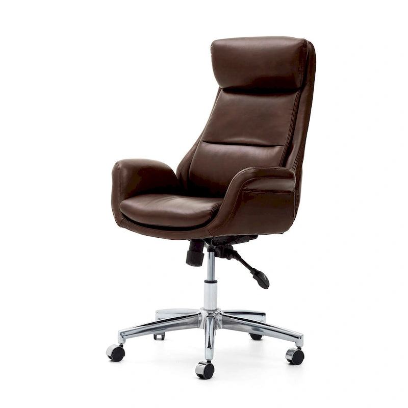 Moderner ergonomischer Chefsessel aus Kunstleder mit hoher Rückenlehne, verstellbar und drehbar