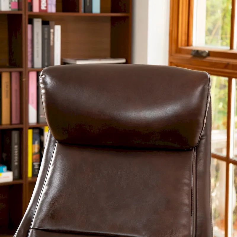 Moderner ergonomischer Chefsessel aus Kunstleder mit hoher Rückenlehne, verstellbar und drehbar