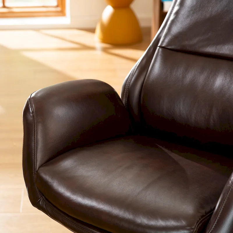 Moderner ergonomischer Chefsessel aus Kunstleder mit hoher Rückenlehne, verstellbar und drehbar