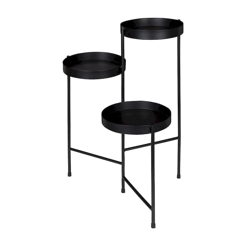 Moderner 3-stufiger Pflanzenständer aus Metall - 16x21x30