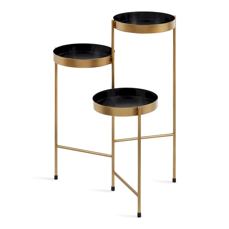 Moderner 3-stufiger Pflanzenständer aus Metall - 16x21x30
