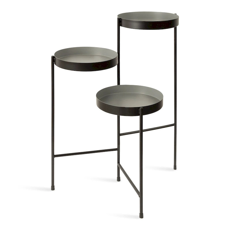 Moderner 3-stufiger Pflanzenständer aus Metall - 16x21x30