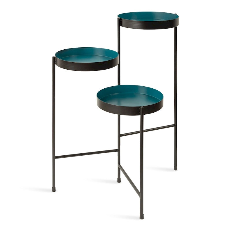 Moderner 3-stufiger Pflanzenständer aus Metall - 16x21x30